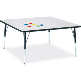 Square Activity Table, 48"W x 48"L x 24-31"H, Classic Gray