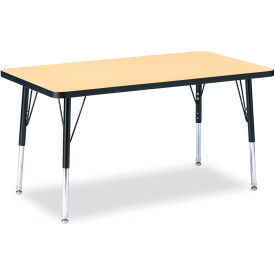 Rectangle Activity Table, 24"W x 36"L x 15" To 24"H, Classic Maple