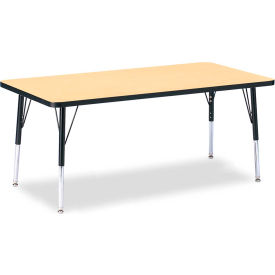 Rectangle Activity Table, 30"W x 60"L x 15" To 24"H, Classic Maple