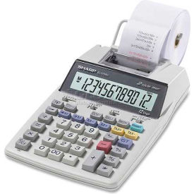 12-Digit Calculator, 2 Color Printing, 5-1/5" X 8-1/2" X 2-1/8", White