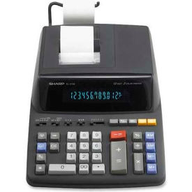 12-Digit Calculator, 2 Color Printing, 8-7/8" X 12-9/10" X 3-1/10", Black