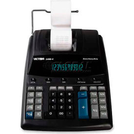 12-Digit Printing Calculator, 2 Color Printing, 8" X 12-1/4" X 3-1/4", Black