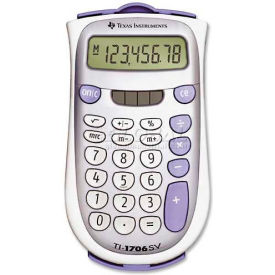 8-Digit Pocket Calculator, Dual Power, 3-1/5" X 5-7/10" X 7/10", Grey