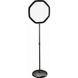 Octagon Dry-Erase Sign Stand, 16" X 16", Black