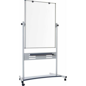 Magnetic Double-Sided Dry-Erase Mobile Revolving Easel 36" X 48", Gray