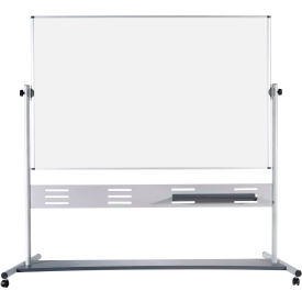 Magnetic Double-Sided Dry-Erase Mobile Revolving Easel 48" X 72", Gray