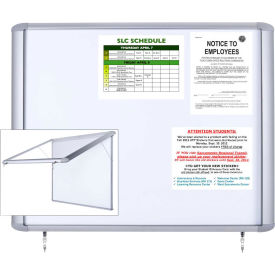 30" x 26.5" Outdoor Magnetic Steel Dry-Erase Enclosed Board Cabinet, Weather Resistant