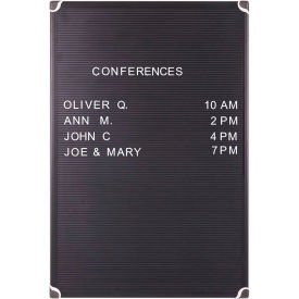 Letter Board, 24" X 36", Aluminum Frame, Black