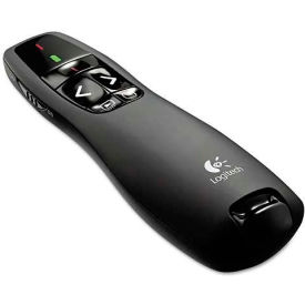 Wireless Presenter w/Laser Pointer, 50ft Projection, Matte Black