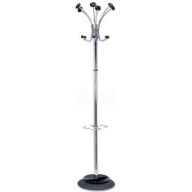 Coat Tree, 12 Knobs, Chrome