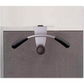 Over-The Panel Garment Partition Valet, Silver/Black, 15 1/2 x 6 x 7 1/2