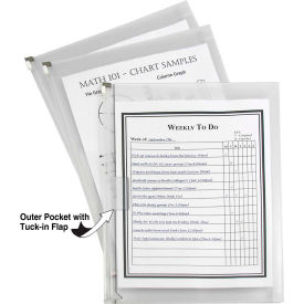 Zip 'N Go Reusable Envelope with Outer Pocket, Clear, 3/PK (Set of 8 PK)