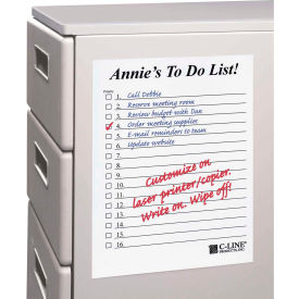 Peel and Stick Dry Erase Sheets, 8 1/2 x 11, White, 25 Sheets/Box