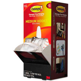 General Purpose Hooks, Designer, 3lbs Capacity, White, 50/Carton