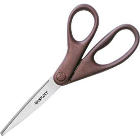 Design Line Stainless Steel Scissors, 8" Straight, Metallic Burgandy