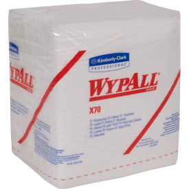 Wypall X70 Wipers, 1/4-Fold, 12-1/2" X 14-2/5", White, 12/Case