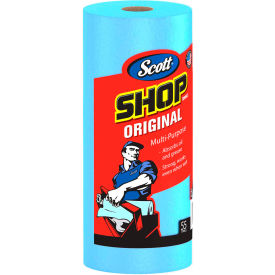 Shop Towels, 10-2/5" X 11", Blue, 12 Rolls/Case