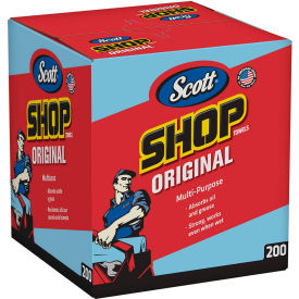 Shop Towels, Blue Double Recrepe, 10" X 13", 8 Boxes/Case