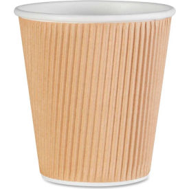 Rippled Hot Cups, 10 oz., 500/CT, Brown