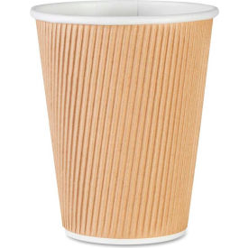 Brown Rippled Hot Cups, 12 oz., 500/Pack