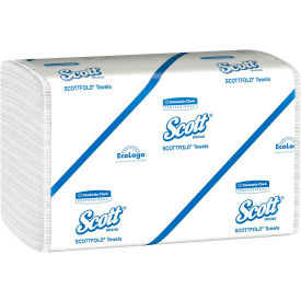 Scottfold Towels, 8-1/10" X 12-2/5", White, 25 Packs/Case