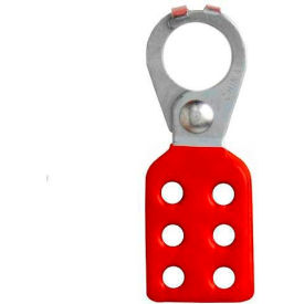 Lockout Tagout Hasp, Interlocking Style, 1" Opening, Red