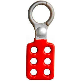 Lockout Tagout Hasp, Non-Sparking, 1" Opening, Red