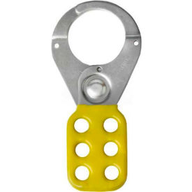 Lockout Tagout Hasp, Standard Style, 1-1/2" Opening, Yellow