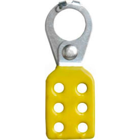 Lockout Tagout Hasp, Interlocking Style, 1" Opening, Yellow
