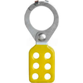 Lockout Tagout Hasp, Interlocking Style, 1-1/2" Opening, Yellow