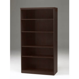 Aberdeen 5 Shelf Quarter Round with 1 Fixed Shelf Mocha