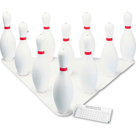 Bowling Set, Plastic/Rubber, White, 1 Ball/10 Pins/Set