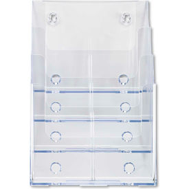 Multi Compartment DocuHolder, 4 Compartments, 9-1/4"W x 7"D x 13-1/2"H, Clear