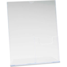 Superior Image Sign Holder w/Pocket, 8-1/2"W x 11"H, Clear