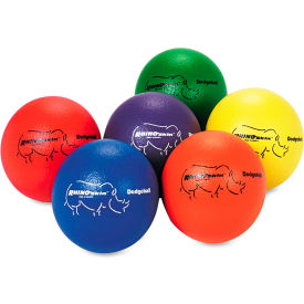 Dodge Ball Set, Rhino Skin, Assorted Colors, 6 Balls/Set