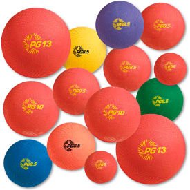 Playground Ball Set, Multi-Size, Multi-Color, Nylon, 14/Set