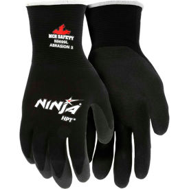 Ninja HPT PVC Coated Nylon Gloves, 15 Gauge, Large, Black