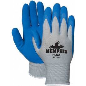 Memphis Flex Seamless 13 Gauge Nylon Knit Gloves, Small, Blue/Gray
