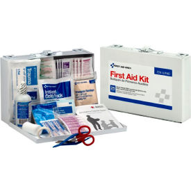 First Aid Kit for 25 People, 107 Pieces, OSHA Compliant, Metal Case