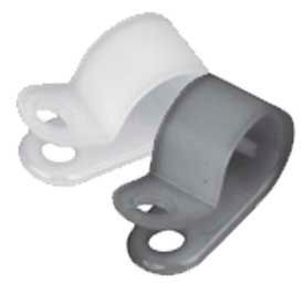 Nylon Cable Clamps, 3/8" Diameter, 100 Pcs