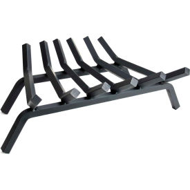 Fireplace Grate, 24"W, 3/4" Steel, 6 Bars