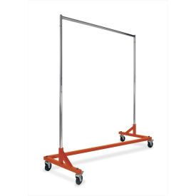 Z-Rack With OSHA Orange Base, 64"L x 24"W x 70"H, Black With Orange Base