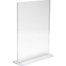 Vertical Top Load Sign Holder, 8-1/2"W x 11"H, Clear Acrylic