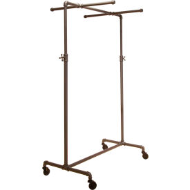 Adjustable Ballet Bar with Two Cross Bars, 41"Wx44"-72"Hx22"D, Anthracite Grey