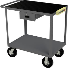 Instrument Cart with 2 Shelves & Pneumatic Casters, 1200 lb. Capacity, 36"L x 24"W x 37-5/8"H