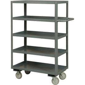 Stock Truck w/5 Shelves, 1200 lb. Capacity, 48"L x 24"W Shelving, Gray