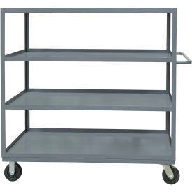 Stock Truck w/4 Shelves, 3000 lb. Capacity, 60"L x 30"W Shelving, Gray