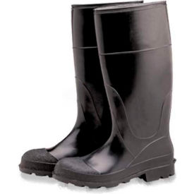 Industrial Steel Toe Knee Boots, Size 9, Vinyl, Black, 1-Pair