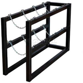 Cylinder Tube Rack, 1 Wide x 4 Deep, 16"W x 50"D x 30"H,4 Cylinder Cap.