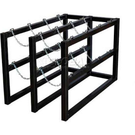 Cylinder Tube Rack, 2 Wide x 4 Deep, 30"W x 50"D x 30"H, 8 Cylinder Cap.